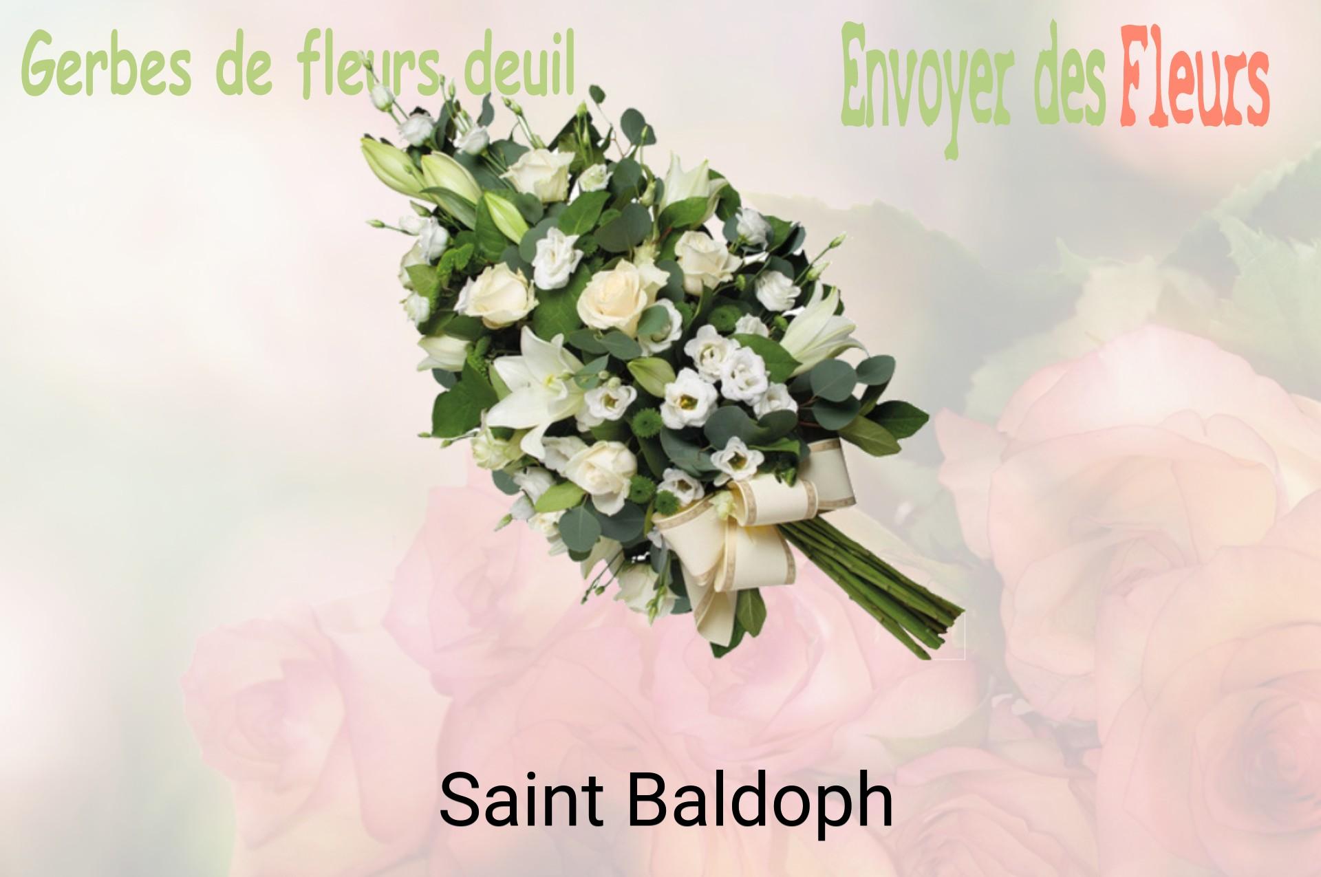 Gerbe de fleurs de deuil livrée à Saint-Baldoph